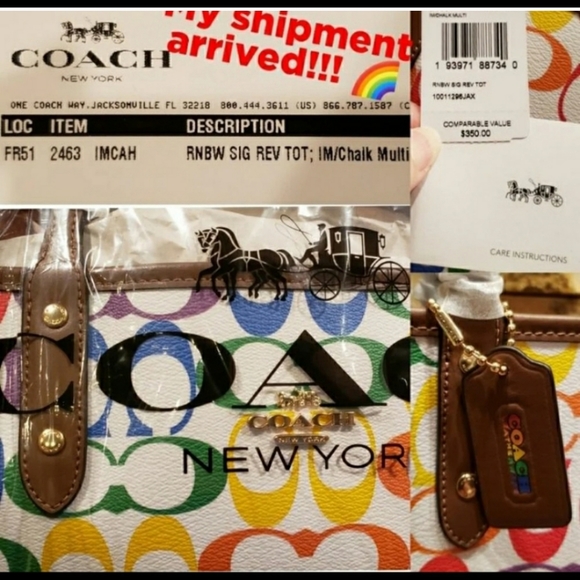 **SALE** NEW Coach Reversible Tote & ID Lanyard 🌈 - Picture 9 of 14